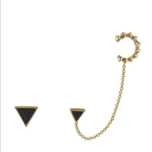 House of Harlow Native Legend Ear Cuff set in Lapis